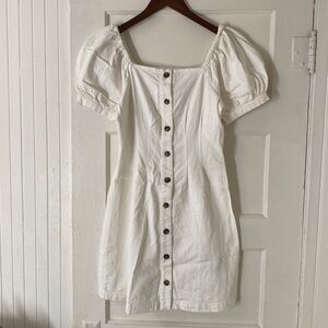 DONATING SOON - white denim dress